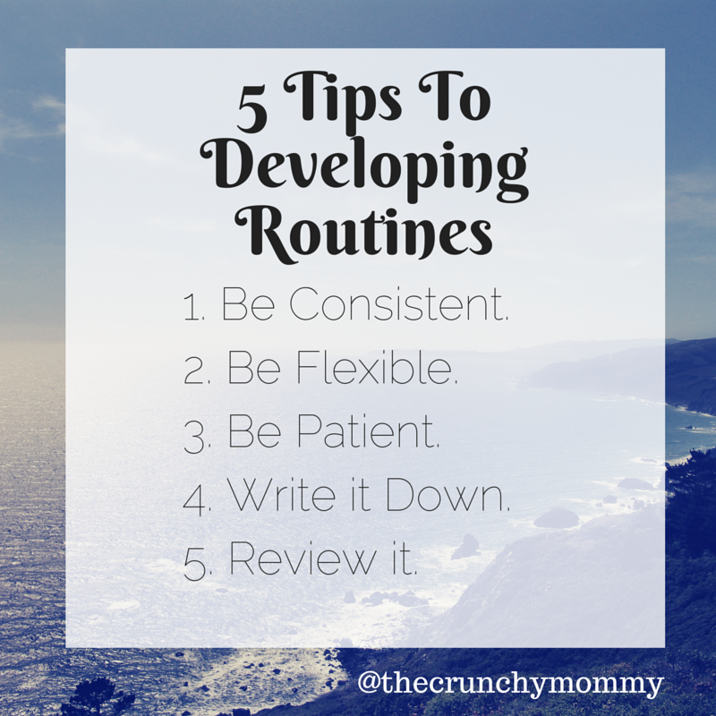 Routines are essential to be effective in your every day life. Need help in establishing them? Read more at www.thecrunchymommy,com!