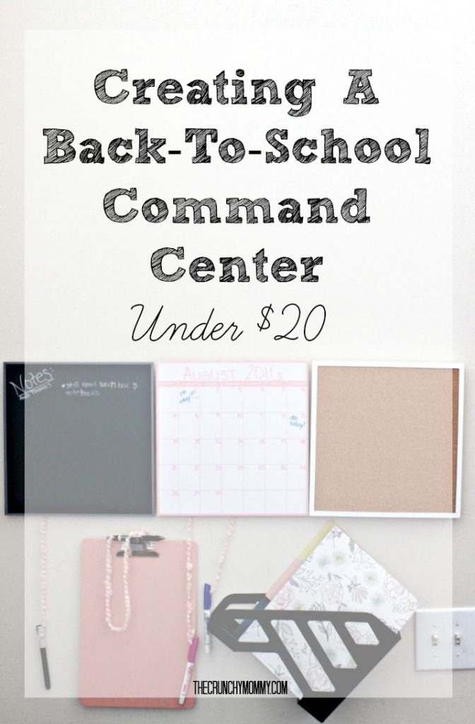 Make this school year a success by creating a command center that will make organization seamless and pretty all for under $20!